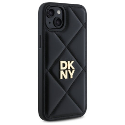 DKNY Quilted Stack Logo dėklas, skirtas iPhone 15 Plus - juodas
