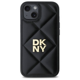 DKNY Quilted Stack Logo dėklas iPhone 15 - juodas