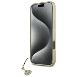 Guess 4G Charms Collection dėklas iPhone 16 Plus - rudas