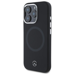 Mercedes Silicone Tonal Logo MagSafe dėklas iPhone 16 Pro Max - juodas