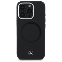 Mercedes Silicone Tonal Logo MagSafe dėklas iPhone 16 Pro Max - juodas