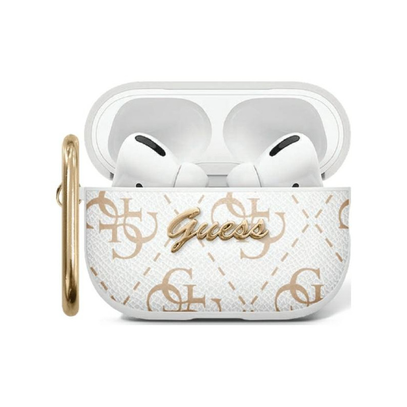 Guess GUA3PG4GPH AirPods 3 dangtelis baltas/ baltas 4G kabliukas