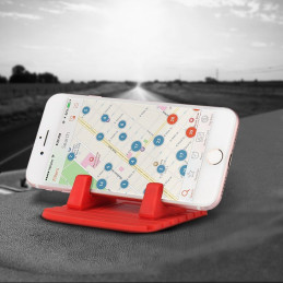 Universalus automobilinis laikiklis silikoninis telefono laikiklis nano padas juodas