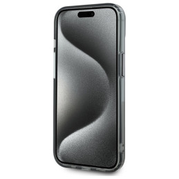 Karl Lagerfeld KLHMP15SHLSKCK iPhone 15 6.1" juodas/ juodas kietas IML metalinis Karl&Choupette galvutė MagSafe