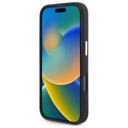 Mercedes MEHMP16L23SUVSK iPhone 16 Pro 6.3" juodas/ juodas kietas dėklas Silikoninės vertikalios toninės juostelės MagSa...