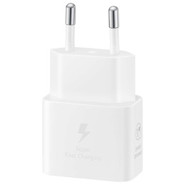 Samsung EP-T2510NWEGWW GaN USB-C 25W SFC sieninis įkroviklis – baltas
