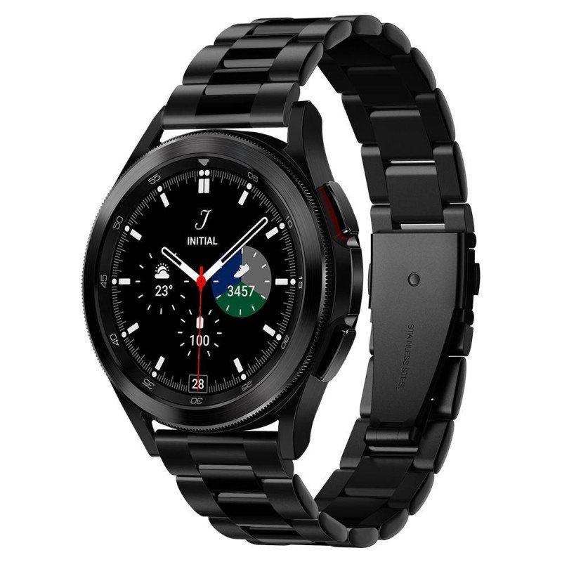 Spigen Modern Fit dirželis, skirtas Samsung Galaxy Watch 4 / 5 / 5 Pro / 6 - juodas