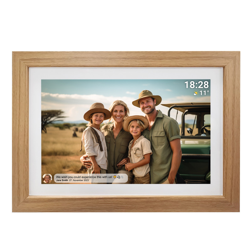 Skaitmeninis rėmelis 10,1" Denver Frameo PFF-1042LW - rudas
