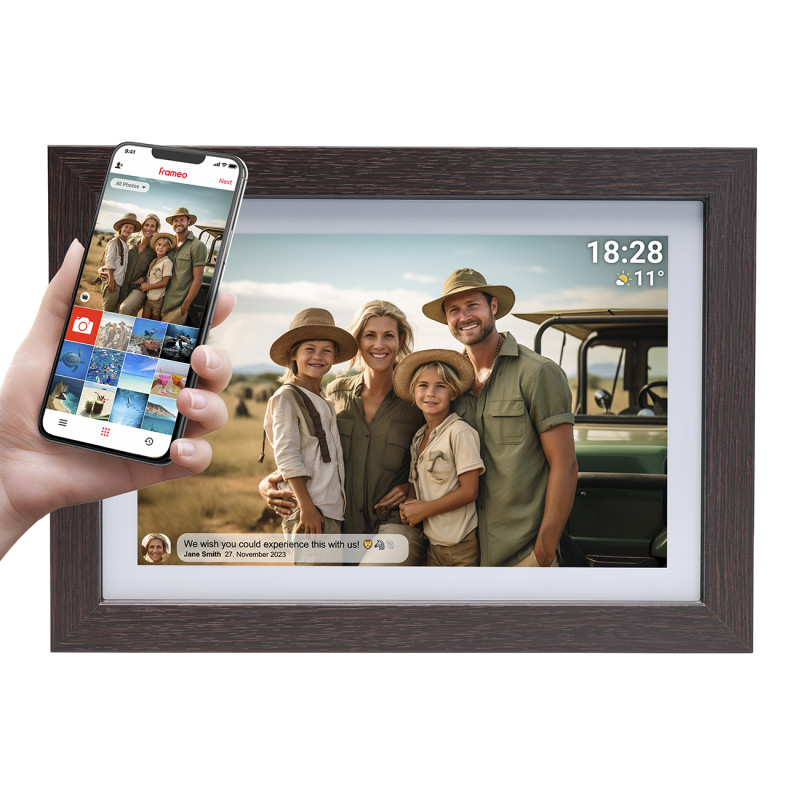 10,1 colio Denver Frameo PFF-1042DW skaitmeninis rėmelis – rudas