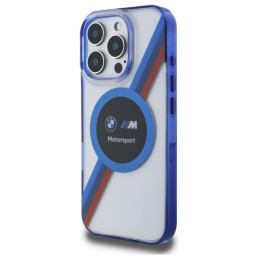 BMW BMHMP16X23HTPUT iPhone 16 Pro Max 6,9" permatomas kietas dėklas Motosport IML Circle MagSafe
