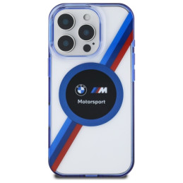 BMW BMHMP16X23HTPUT iPhone 16 Pro Max 6,9" permatomas kietas dėklas Motosport IML Circle MagSafe