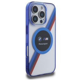 BMW BMHMP16X23HTPUT iPhone 16 Pro Max 6,9" permatomas kietas dėklas Motosport IML Circle MagSafe