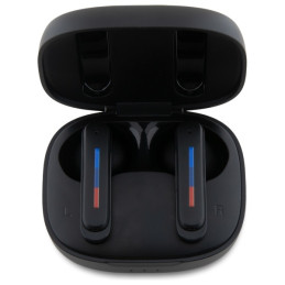 BMW BMBEMIATP20LOK TWS Bluetooth ausinės + prijungimo stotelė juoda/ juoda Spausdinti logotipai