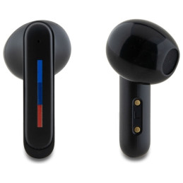 BMW BMBEMIATP20LOK TWS Bluetooth ausinės + prijungimo stotelė juoda/ juoda Spausdinti logotipai