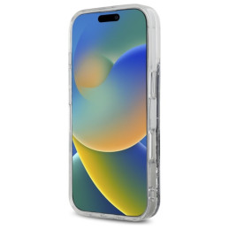 DKNY DKHCP16LLBNAEK iPhone 16 Pro 6,3" juodas/ juodas kietasis dėklas Liquid Glitter Arch Logo