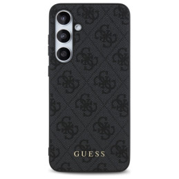 Guess GUHCS24FEG4GFGR S24 FE S721 pilkas/ pilkas kietas 4G metalinis auksinis logotipas