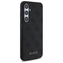 Guess GUHCS24FEG4GFGR S24 FE S721 pilkas/ pilkas kietas 4G metalinis auksinis logotipas