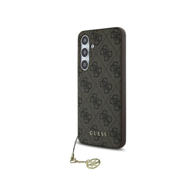 Guess GUHCS24FEGF4GBR S24 FE S721 rudas/ rudas kietas dėklas 4G Charms Collection