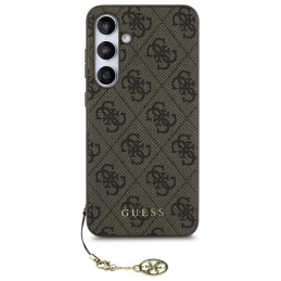 Guess GUHCS24FEGF4GBR S24 FE S721 rudas/ rudas kietas dėklas 4G Charms Collection