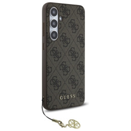Guess GUHCS24FEGF4GBR S24 FE S721 rudas/ rudas kietas dėklas 4G Charms Collection