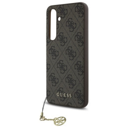 Guess GUHCS24FEGF4GBR S24 FE S721 rudas/ rudas kietas dėklas 4G Charms Collection