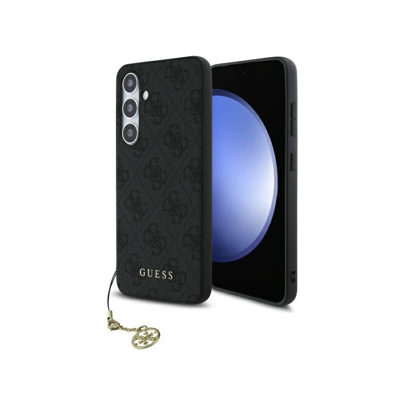 Guess GUHCS24FEGF4GGR S24 FE S721 pilkas/ pilkas kietas 4G Charms kolekcija