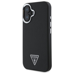 Guess GUHMP16MPGTSPSK iPhone 16 Plus 6,7" juodas/ juodas kietas dėklas grūdėtas trikampis MagSafe
