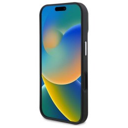 Guess GUHMP16MPGTSPSK iPhone 16 Plus 6,7" juodas/ juodas kietas dėklas grūdėtas trikampis MagSafe