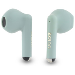 Guess Bluetooth ausinės GUTWSJ14ESGN TWS + prijungimo stotelė žalia/ žalia Atspausdintas klasikinis logotipas