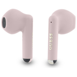Guess GUTWSJ14ESGP TWS „Bluetooth“ ausinės + prijungimo stotelė rožinės/ rožinės spalvos spausdintas klasikinis logotipa...