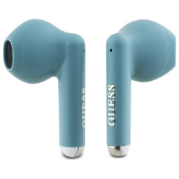 Guess Bluetooth ausinės GUTWSJ14ESGQ TWS + prijungimo stotelė turkio/ turkio spalvos spausdintas klasikinis logotipas