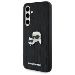 Karl Lagerfeld KLHCS24FEPGKLKCPK Sam S24 FE S721 juodas/ juodas kietas dėklas Monograma Karl&Chaoupette galvos kaištis