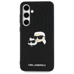 Karl Lagerfeld KLHCS24FEPGKLKCPK Sam S24 FE S721 juodas/ juodas kietas dėklas Monograma Karl&Chaoupette galvos kaištis