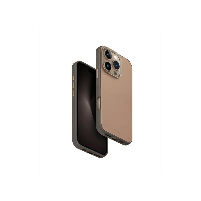 UNIQ Lyden DS dėklas iPhone 16 Pro 6,3" Magclick įkraunamas rudai pilkas / titnago pilkas