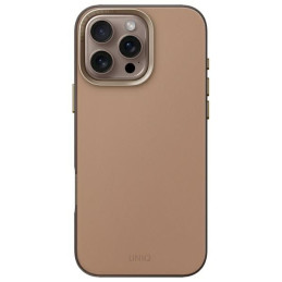 UNIQ Lyden DS dėklas iPhone 16 Pro 6,3" Magclick įkraunamas rudai pilkas / titnago pilkas