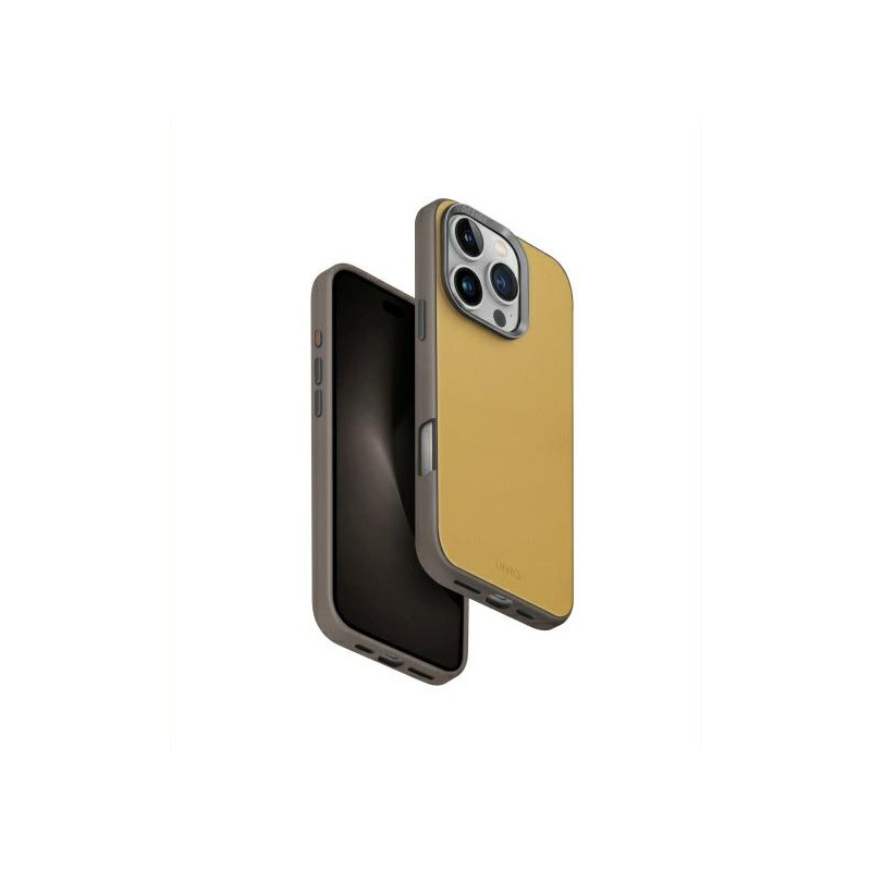 UNIQ Lyden DS dėklas iPhone 16 Pro 6.3" Magclick įkrovimas geltonai pilka/ geltonai pilka