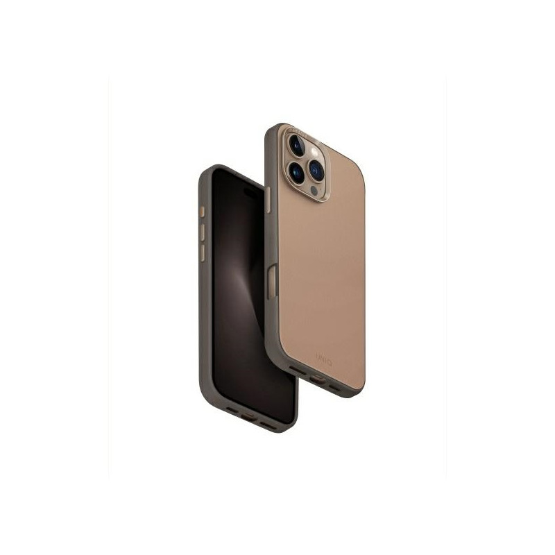 UNIQ Lyden DS dėklas iPhone 16 Pro Max 6,9" Magclick įkrovimas rudai pilka / titnago pilka