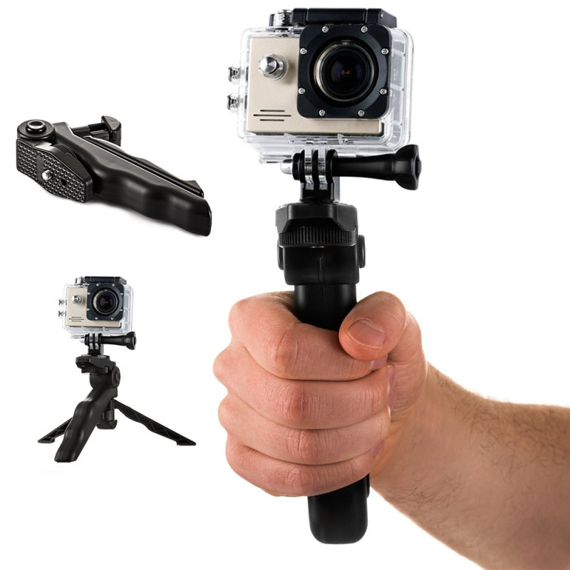 Mini trikojo laikiklis GoPro SJCAM sportinėms kameroms, juodas
