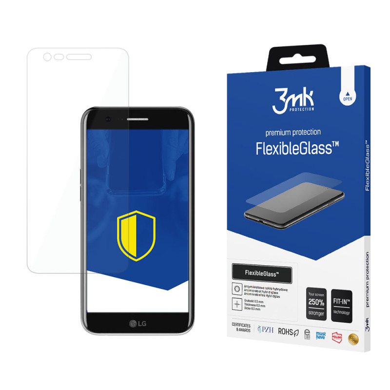 Hibridinis stiklas 3mk FlexibleGlass™ LG K10 2017 telefone