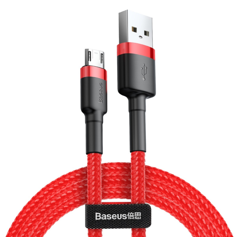 Baseus Cafule kabelis CAMKLF-B09 USB-A / micro USB 2.4A 1 m - raudonas