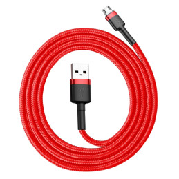 Baseus Cafule kabelis CAMKLF-B09 USB-A / micro USB 2.4A 1 m - raudonas