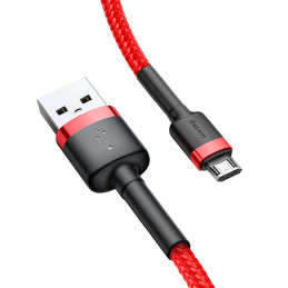 Baseus Cafule kabelis CAMKLF-B09 USB-A / micro USB 2.4A 1 m - raudonas