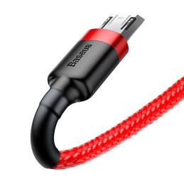 Baseus Cafule kabelis CAMKLF-B09 USB-A / micro USB 2.4A 1 m - raudonas