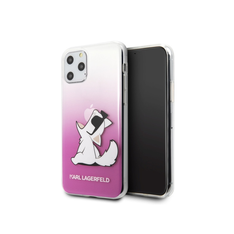 Karl Lagerfeld Choupette Fun iPhone 11 Pro dėklas – rožinis
