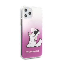 Karl Lagerfeld Choupette Fun iPhone 11 Pro dėklas – rožinis