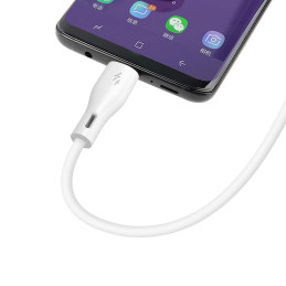Dudao USB / micro USB 3A kabelis 1m baltas (L2M 1m baltas)