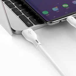 Dudao USB / USB C tipo laidas 5A 1m baltas (L2T 1m baltas)