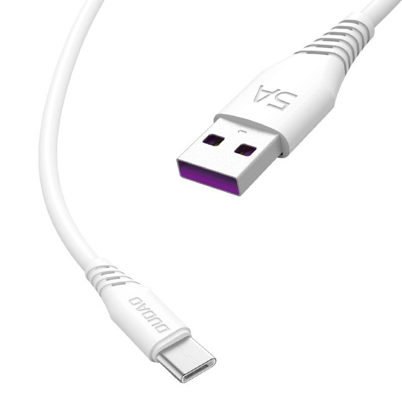 Dudao USB / USB C tipo laidas 5A 2m baltas (L2T 2m baltas)