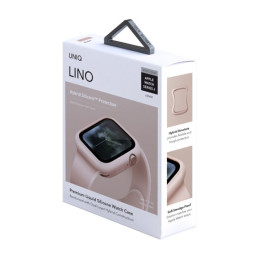 UNIQ dėklas, skirtas „Lino Apple Watch Series 4/ 5/ 6/ SE 40mm“. rožinė/ raudonai rožinė