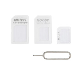 Noosa SIM kortelės adapterių rinkinys + baltas raktas